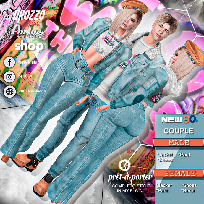 NEW 90s COUPLE OUTFIT - PERLU | DROZZO SHOP