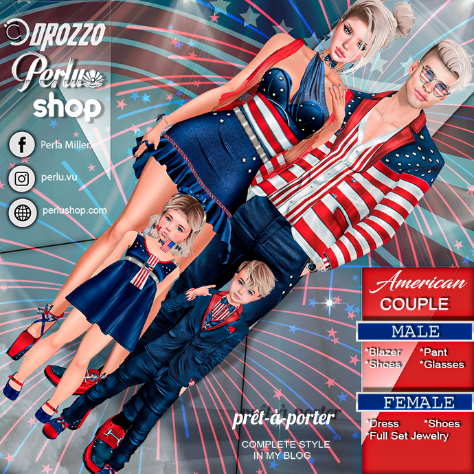 AMERICAN V1 COUPLE OUTFIT - PERLU | DROZZO SHOP