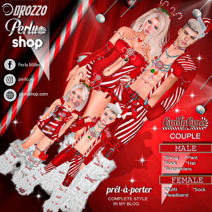 CANDYCANE COUPLE BUNDLE - PERLU | DROZZO SHOP