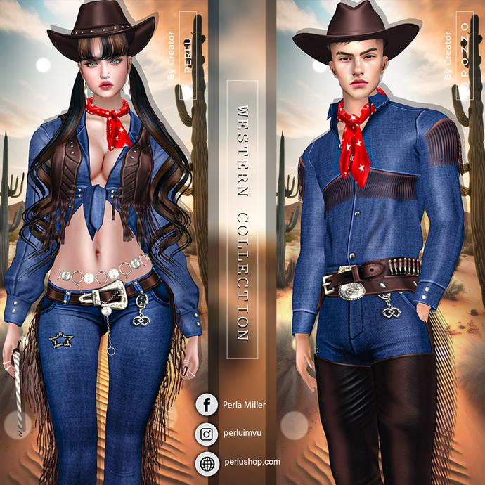 WESTERN COUPLE BUNDLE - PERLU | DROZZO SHOP