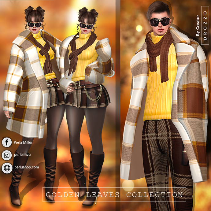 GOLDEN LEAVES COUPLE BUNDLE - PERLU | DROZZO SHOP